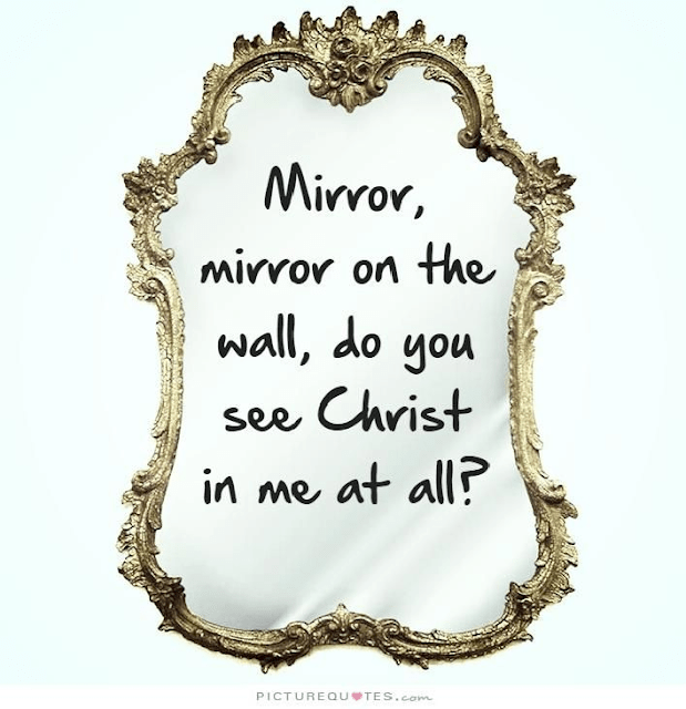 Mirror with text